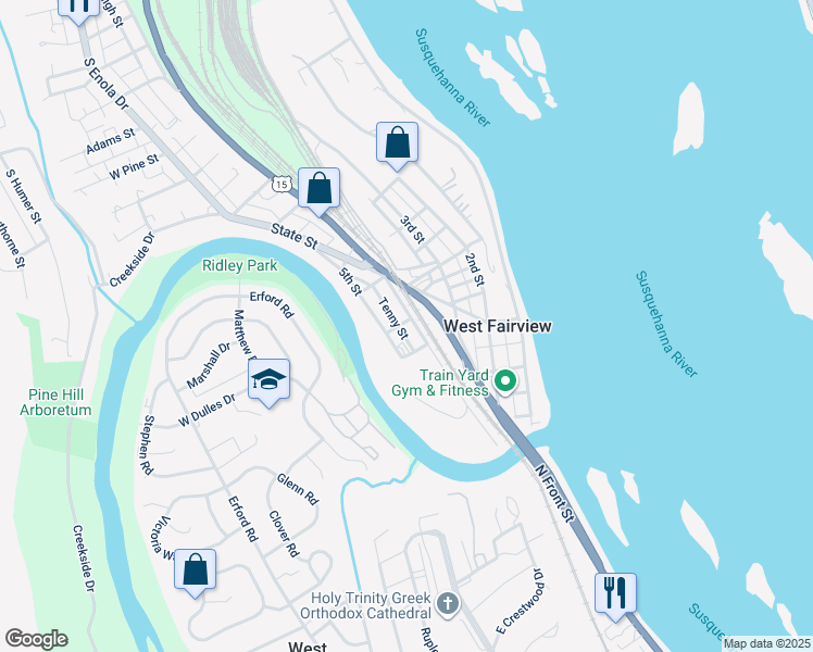 map of restaurants, bars, coffee shops, grocery stores, and more near 1216 4th Street in Enola