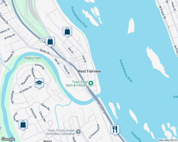 map of restaurants, bars, coffee shops, grocery stores, and more near 1139 2nd Street in Enola