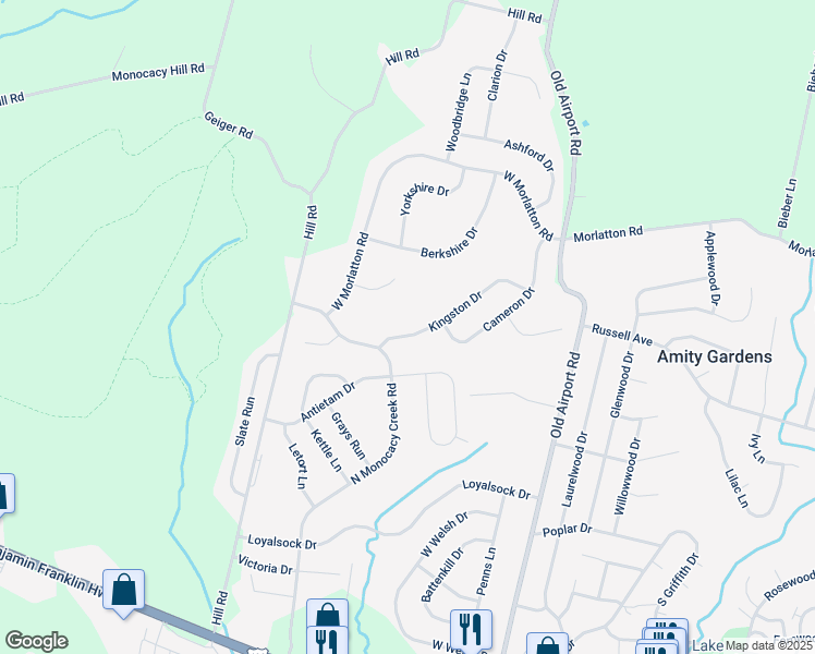 map of restaurants, bars, coffee shops, grocery stores, and more near 305 Kingston Drive in Douglassville