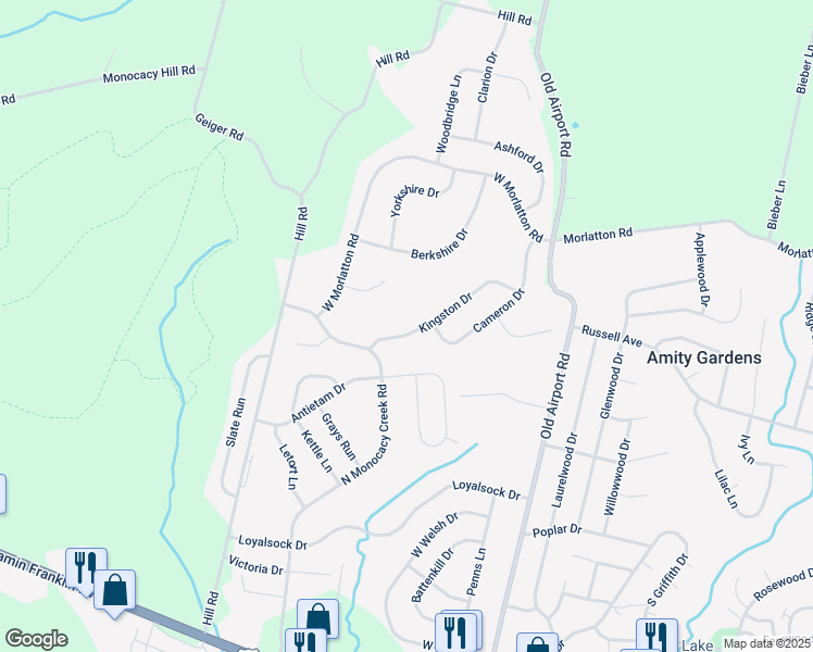 map of restaurants, bars, coffee shops, grocery stores, and more near 307 Kingston Dr in Douglassville