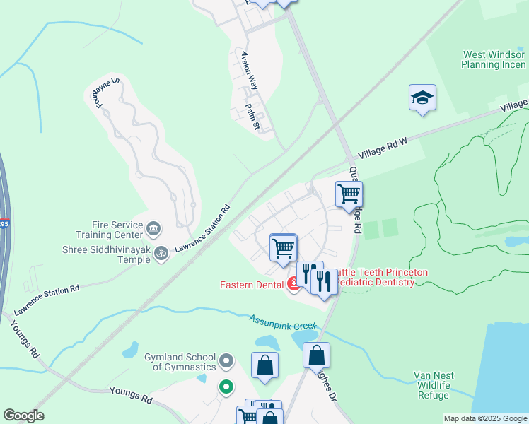 map of restaurants, bars, coffee shops, grocery stores, and more near 1 Feiler Court in Trenton
