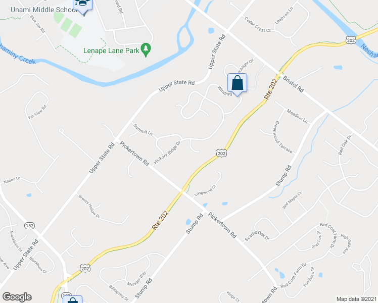 map of restaurants, bars, coffee shops, grocery stores, and more near 304 Sunrise Court in Chalfont