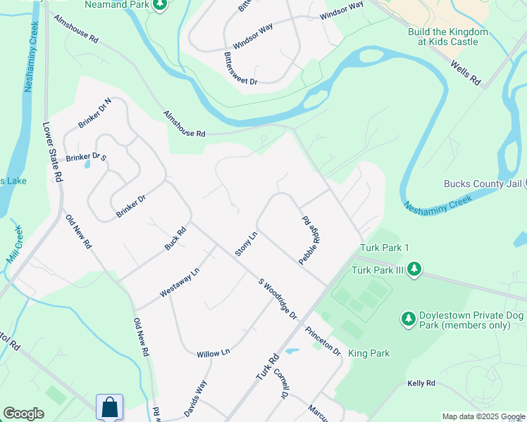 map of restaurants, bars, coffee shops, grocery stores, and more near 132 Pebble Ridge Road in Warrington