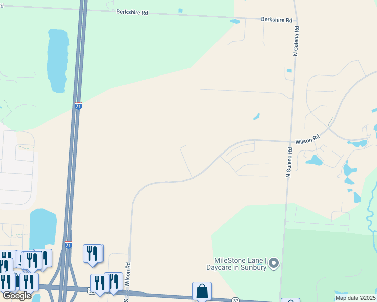 map of restaurants, bars, coffee shops, grocery stores, and more near 865 Northstar Flats Drive in Sunbury