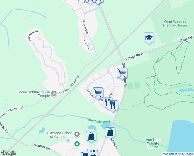 map of restaurants, bars, coffee shops, grocery stores, and more near 1 Feiler Court in Trenton