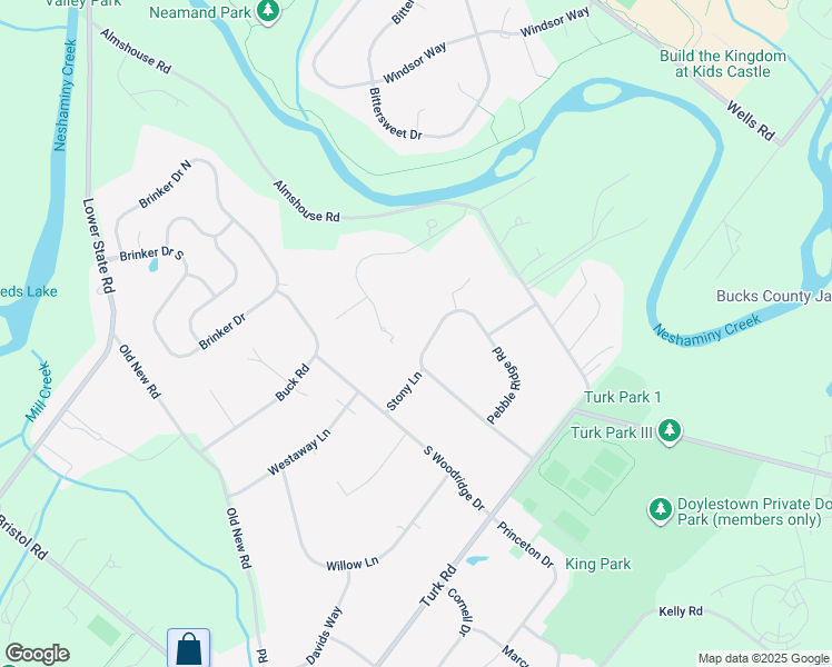 map of restaurants, bars, coffee shops, grocery stores, and more near 132 Pebble Ridge Road in Warrington
