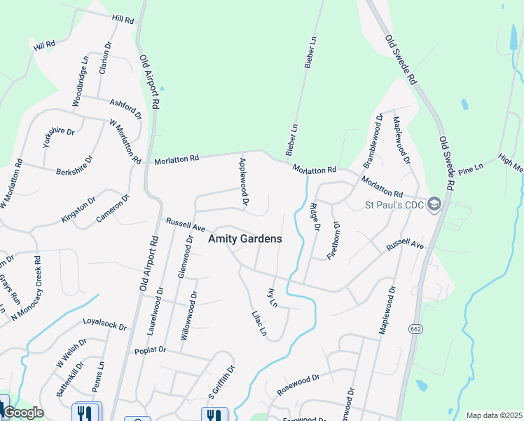 map of restaurants, bars, coffee shops, grocery stores, and more near 126 Fair Meadow Drive in Douglassville