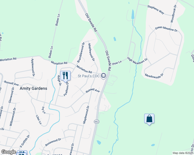 map of restaurants, bars, coffee shops, grocery stores, and more near 609 Maplewood Drive in Douglassville