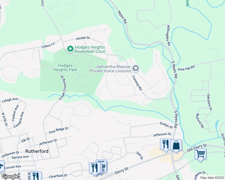 map of restaurants, bars, coffee shops, grocery stores, and more near 7030 Kendale Drive in Harrisburg