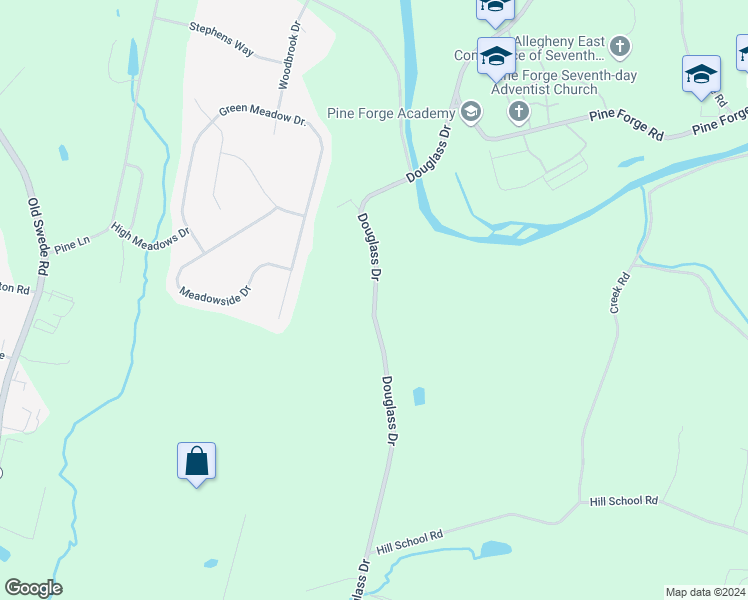 map of restaurants, bars, coffee shops, grocery stores, and more near 580 Douglass Drive in Douglassville