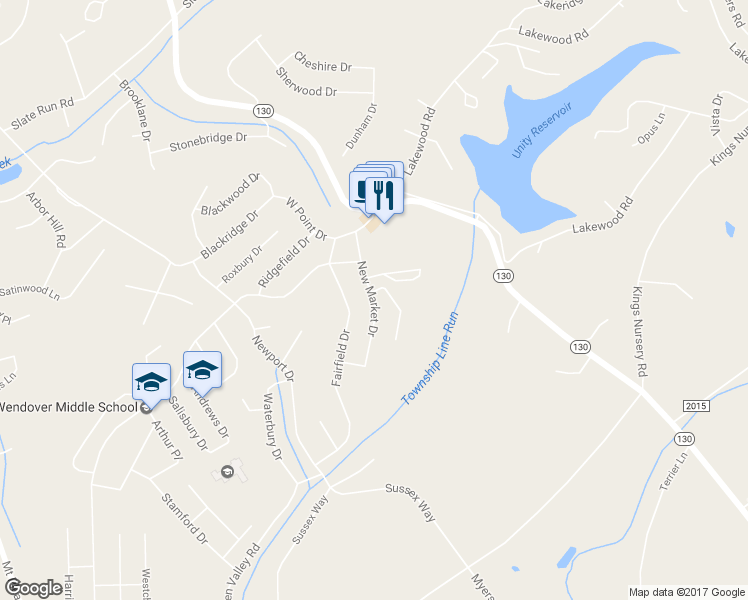 map of restaurants, bars, coffee shops, grocery stores, and more near 522 New Market Drive in Greensburg