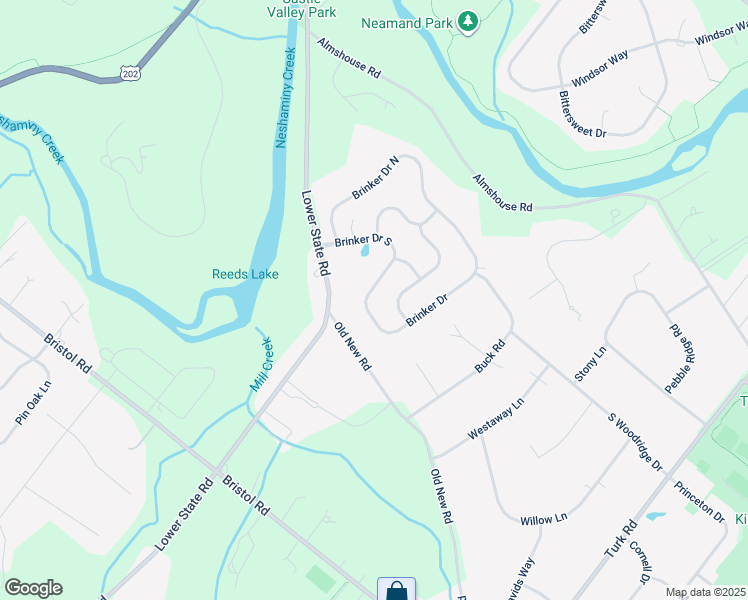 map of restaurants, bars, coffee shops, grocery stores, and more near 74 Brinker Drive in Doylestown
