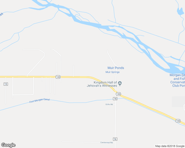map of restaurants, bars, coffee shops, grocery stores, and more near 15757 Colorado 144 in Fort Morgan