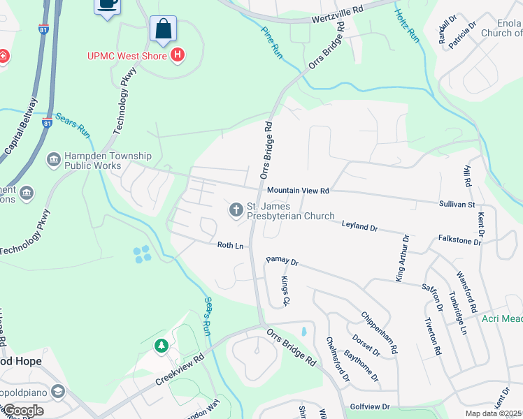 map of restaurants, bars, coffee shops, grocery stores, and more near 1340 Armitage Way in Mechanicsburg