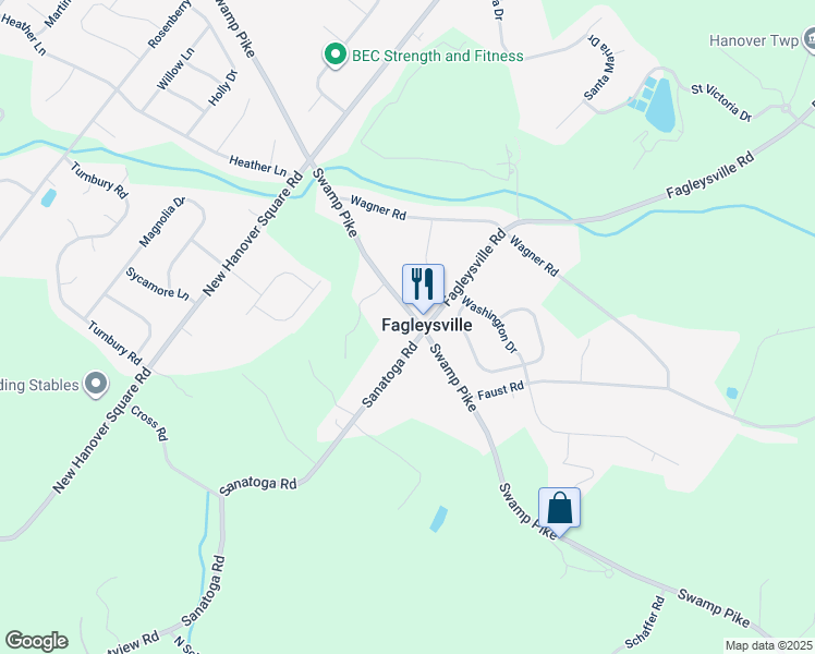 map of restaurants, bars, coffee shops, grocery stores, and more near 2484 Swamp Pike in Gilbertsville