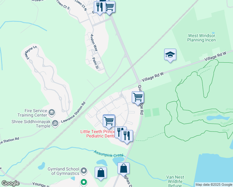 map of restaurants, bars, coffee shops, grocery stores, and more near 9 Alburtus Court in Trenton
