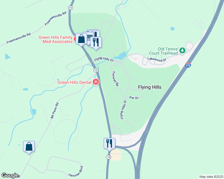 map of restaurants, bars, coffee shops, grocery stores, and more near 70 Wedge Ln in Reading