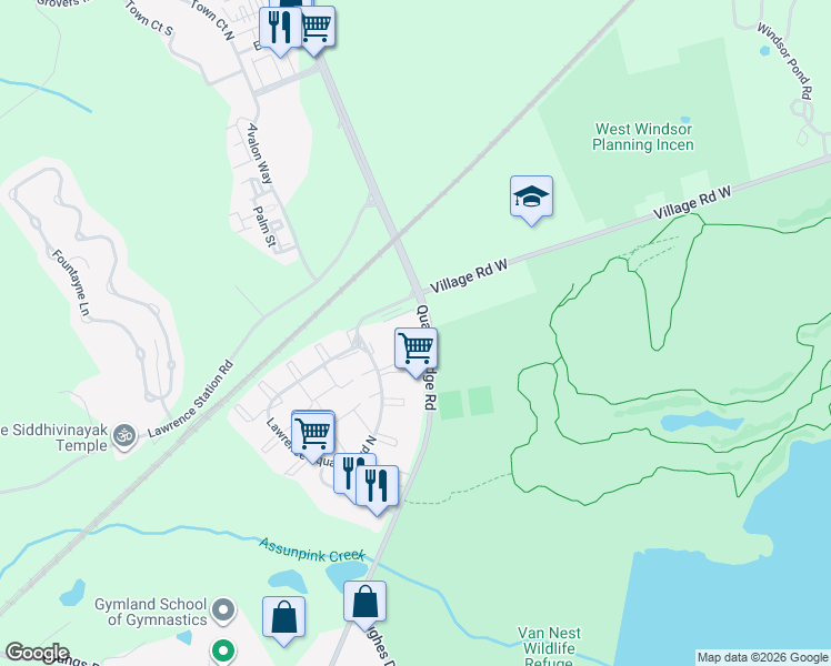 map of restaurants, bars, coffee shops, grocery stores, and more near 4054 Quakerbridge Road in Lawrence Township