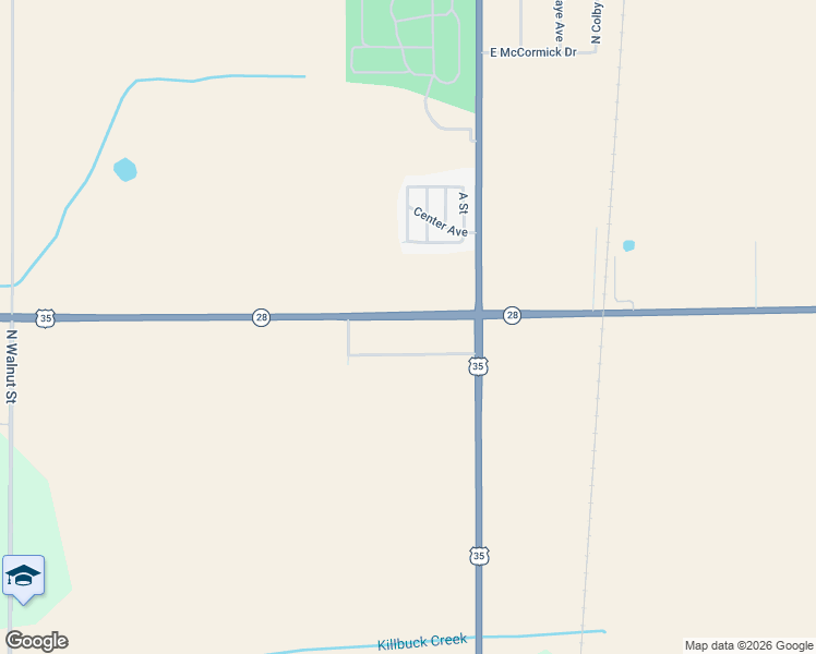 map of restaurants, bars, coffee shops, grocery stores, and more near 1409 Indiana 28 in Muncie