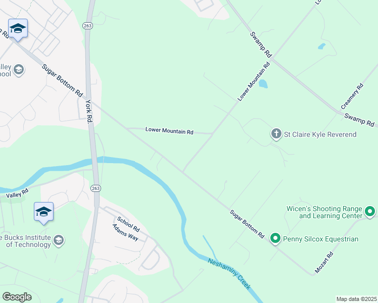 map of restaurants, bars, coffee shops, grocery stores, and more near 3046 Lower Mountain Road in Furlong