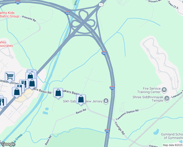 map of restaurants, bars, coffee shops, grocery stores, and more near 8 Shinney Lane in Trenton