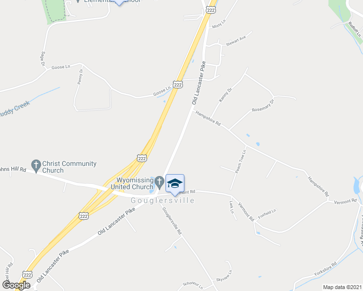 map of restaurants, bars, coffee shops, grocery stores, and more near 1658 Old Lancaster Pike in Sinking Spring