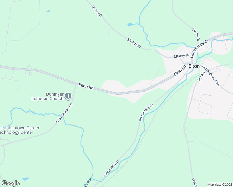 map of restaurants, bars, coffee shops, grocery stores, and more near 4557 Elton Road in Johnstown