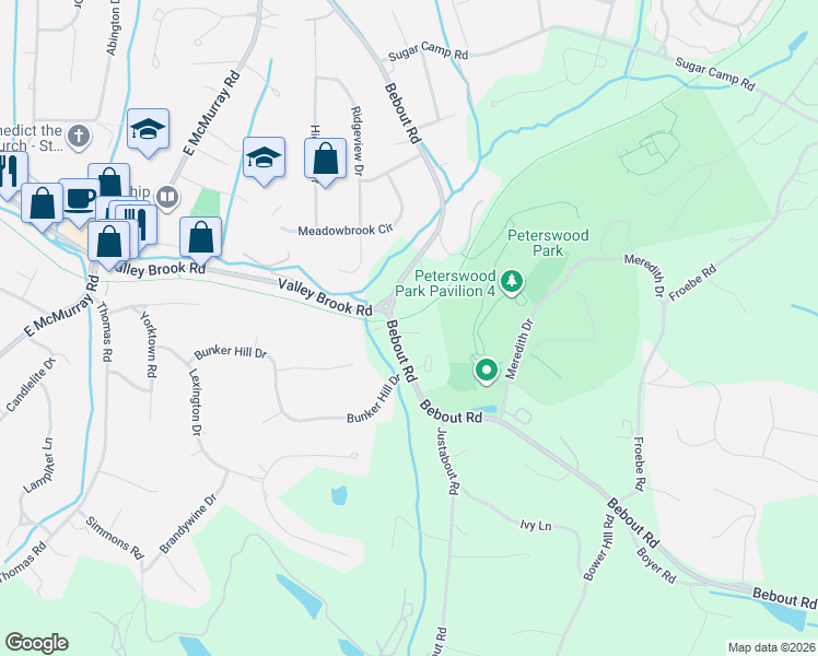 map of restaurants, bars, coffee shops, grocery stores, and more near 105 Rebecca Drive in Venetia
