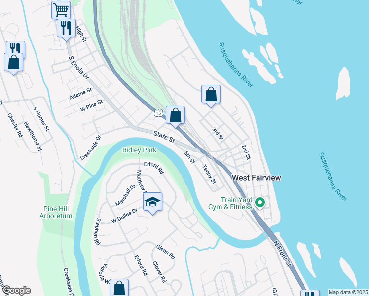 map of restaurants, bars, coffee shops, grocery stores, and more near 442 State Street in Enola