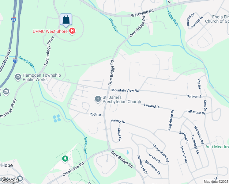 map of restaurants, bars, coffee shops, grocery stores, and more near 1340 Armitage Way in Mechanicsburg