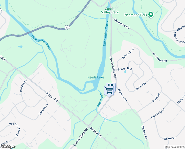 map of restaurants, bars, coffee shops, grocery stores, and more near 11 Quail Drive in Doylestown