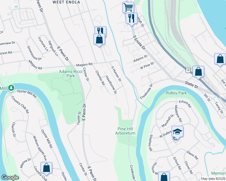 map of restaurants, bars, coffee shops, grocery stores, and more near 931 Chester Road in Enola