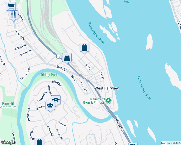 map of restaurants, bars, coffee shops, grocery stores, and more near 331 State Street in Enola