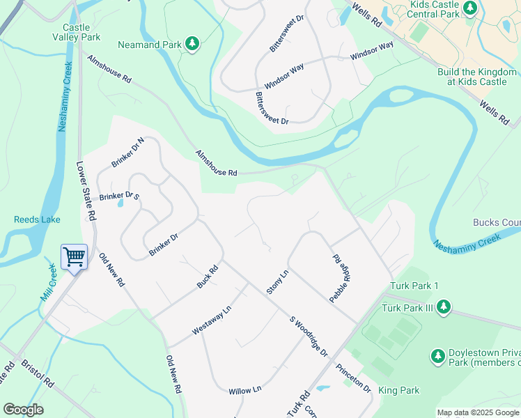map of restaurants, bars, coffee shops, grocery stores, and more near 67 Militia Hill Road in Warrington