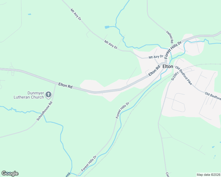 map of restaurants, bars, coffee shops, grocery stores, and more near 4557 Elton Road in Johnstown