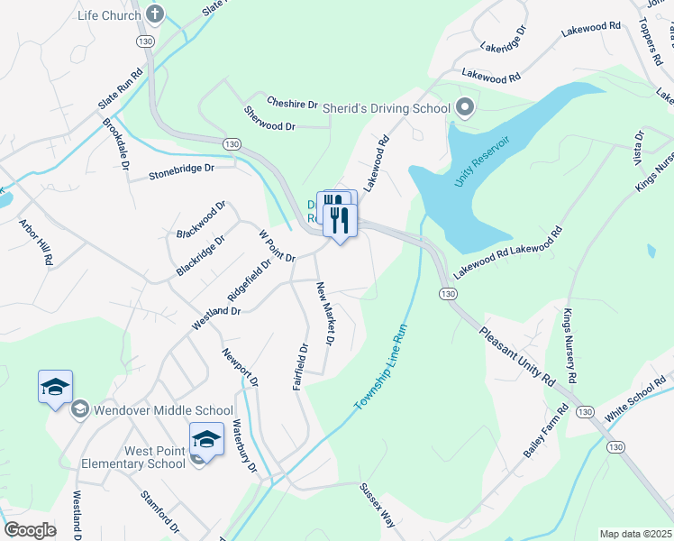 map of restaurants, bars, coffee shops, grocery stores, and more near 113 Elmur Drive in Greensburg