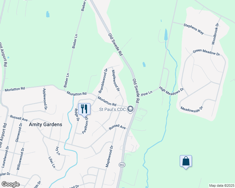 map of restaurants, bars, coffee shops, grocery stores, and more near 100 Maple Ln in Douglassville