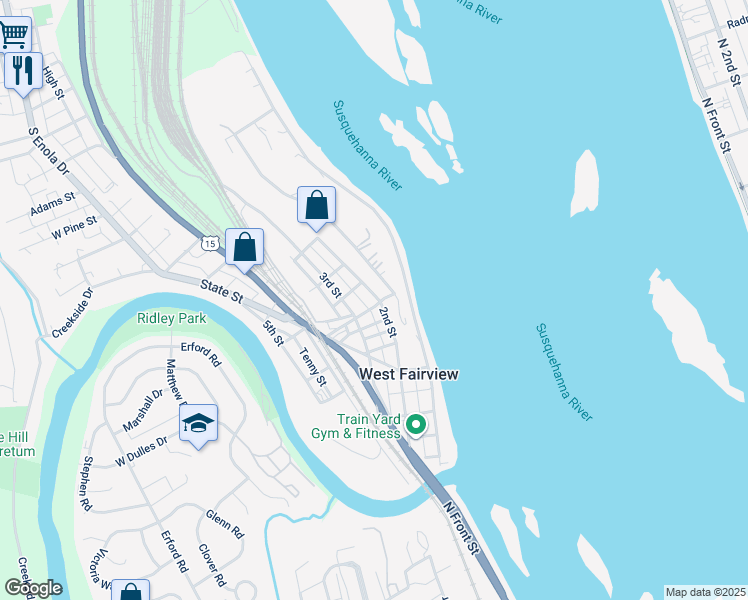 map of restaurants, bars, coffee shops, grocery stores, and more near 207 Abolition Street in Enola