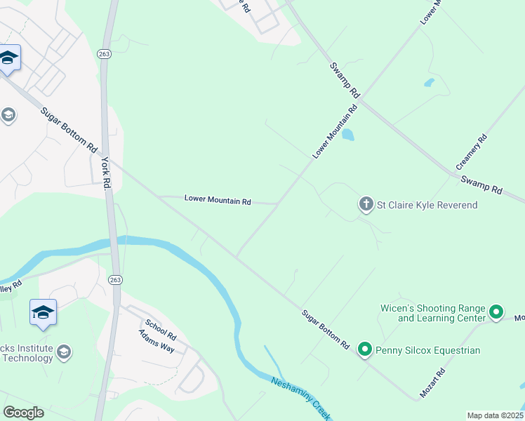 map of restaurants, bars, coffee shops, grocery stores, and more near 1818 Lower Mountain Road in Furlong