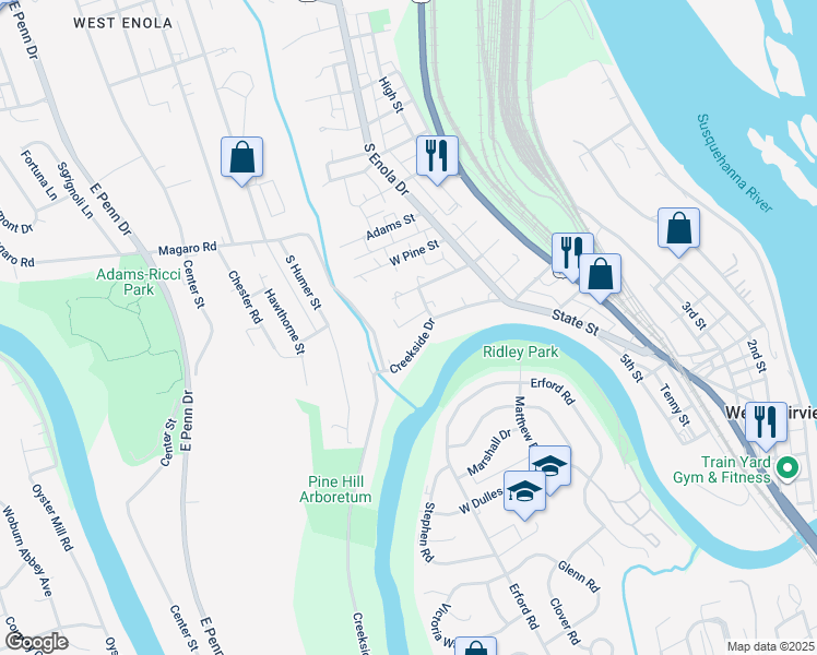 map of restaurants, bars, coffee shops, grocery stores, and more near 312 Briar Ridge Circle in Enola