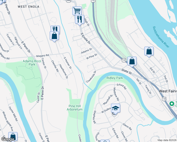 map of restaurants, bars, coffee shops, grocery stores, and more near 319 Briar Ridge Circle in Enola