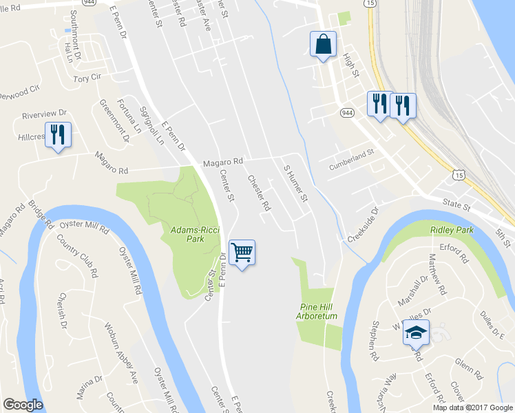 map of restaurants, bars, coffee shops, grocery stores, and more near 903 Chester Rd in Enola