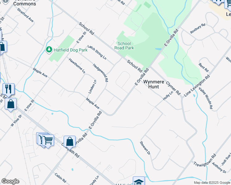 map of restaurants, bars, coffee shops, grocery stores, and more near 1535 Brush Hollow Rd in Hatfield