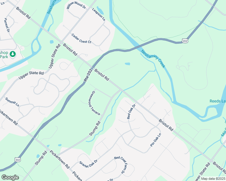 map of restaurants, bars, coffee shops, grocery stores, and more near 1302 Stump Road in Chalfont