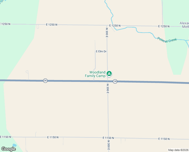 map of restaurants, bars, coffee shops, grocery stores, and more near 2844 East State Road 28 in Alexandria