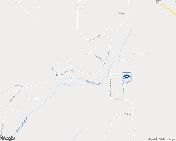 map of restaurants, bars, coffee shops, grocery stores, and more near 461-955 Janesville Grade in Janesville