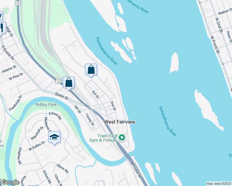 map of restaurants, bars, coffee shops, grocery stores, and more near 1405 High Street in Enola