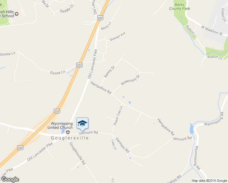 map of restaurants, bars, coffee shops, grocery stores, and more near 18 Rosemary Drive in Reading