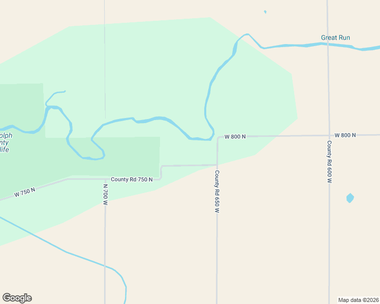map of restaurants, bars, coffee shops, grocery stores, and more near 6550 West 750 North in Ridgeville