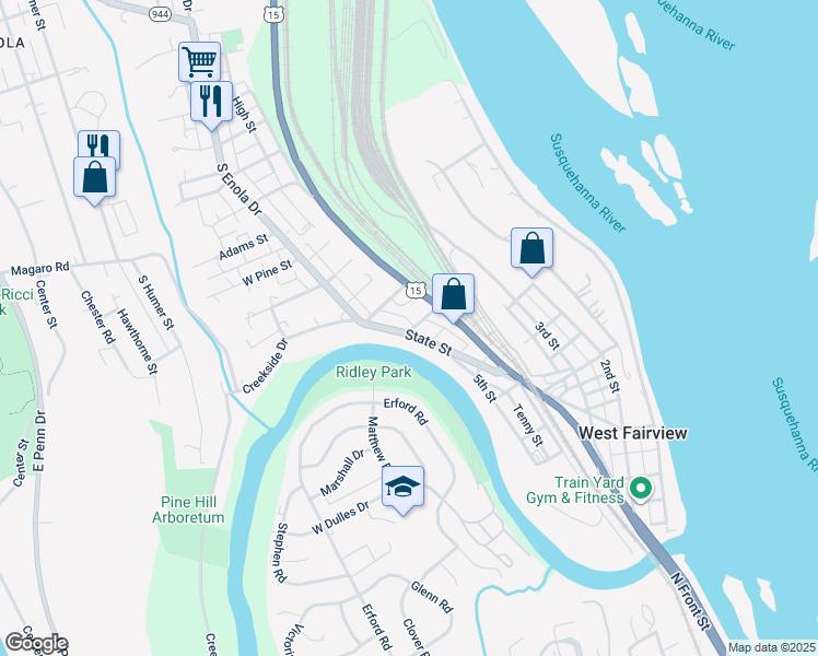 map of restaurants, bars, coffee shops, grocery stores, and more near 429 Fairview Avenue in Enola